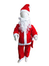 Santa Claus With Beard & Moustache Christmas New Year Kids Fancy Dress  Costume